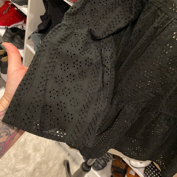 Madewell black lace crop boho style XS NWOT - Picture 2 of 5